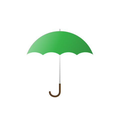 Illustration vectorielle de parapluie vert