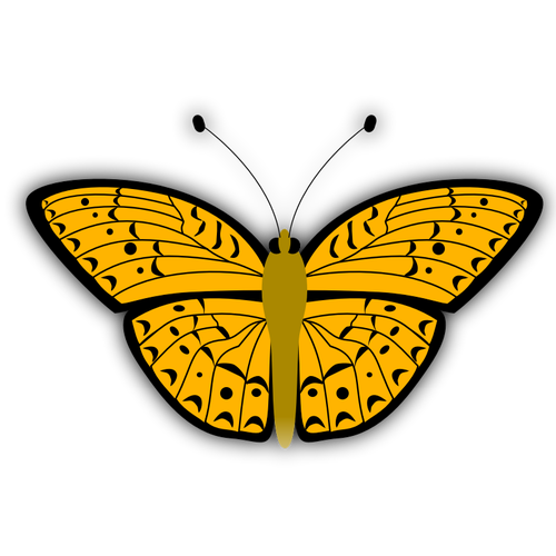 Vektor image av orange mÃ¸nster sommerfuglen