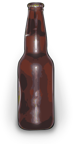 Vektor grafis dari botol bir coklat