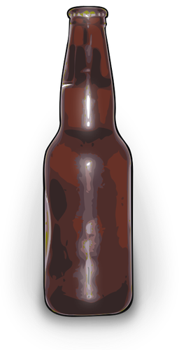 Grafica vectoriala de sticla de bere maro