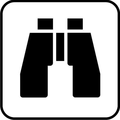 Vector ilustrare de internaÅ£ionale binoculats Simbol