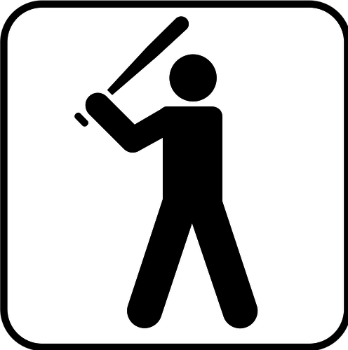 Vektorgrafik med baseball faciliteter tillgÃ¤ngliga tecken