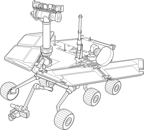 NASA exploration Rover bilen vektorgrafikk utklipp