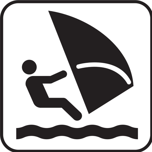 US National Park hÄƒrÅ£i pictogramÄƒ pentru windsurfing vector imagine