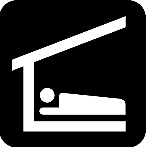 Pictogram for a sleeping shelter vector image