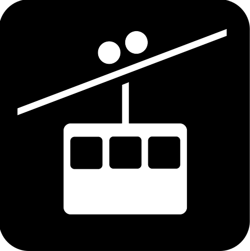 Pictogram for a tramway vector image