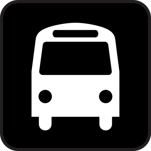 Piktogram bussholdeplass vektor bilde