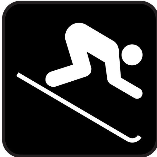 Piktogramm fÃ¼r Skifahren Vektor-Bild