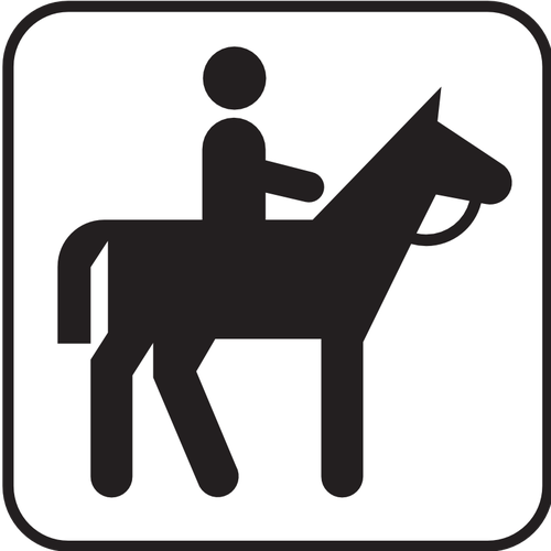 Amerikaanse Nationaalpark Maps pictogram voor een paardrijden activiteit vector afbeelding
