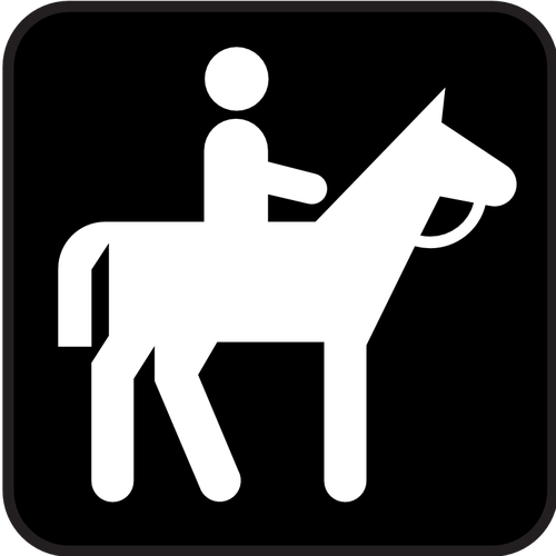 Piktogramm fÃ¼r ein Pferd-Reiten-Feld nur Vektor-Bild
