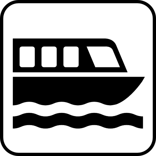 US National Park hÄƒrÅ£i pictogramÄƒ pentru o barca de port vector imagine