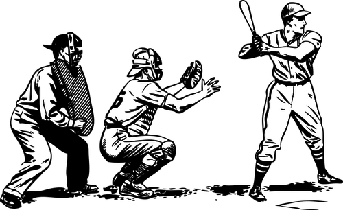 IlustraÃ§Ã£o em vetor de cena de beisebol