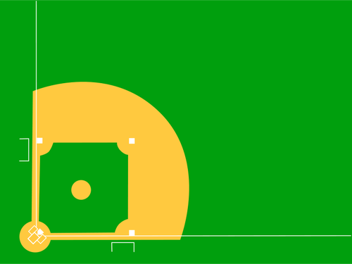 Vektor-Illustration eines Baseball-Diamanten