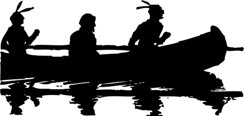 Clipart de canoÃ« silhouette