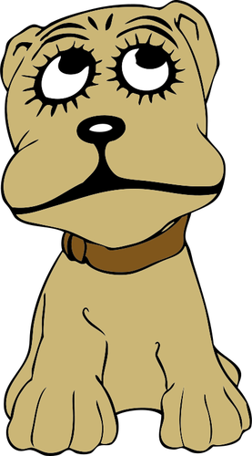 Cartoon Hund Portrait-Vektor-illustration