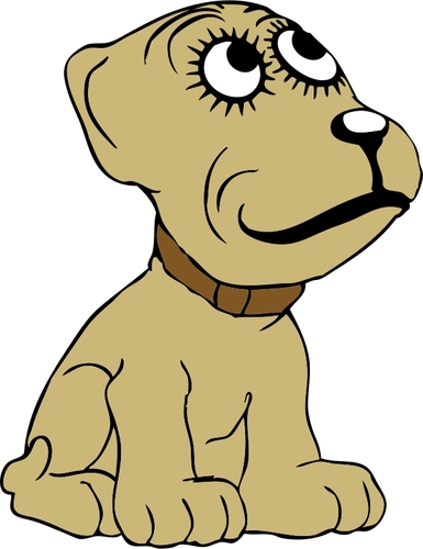 Cartoon hond vector tekening