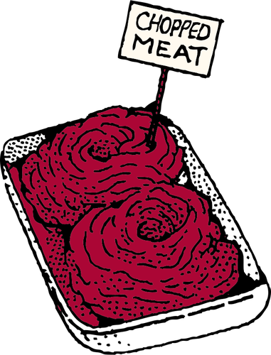 Immagine vettoriale di carne tritata