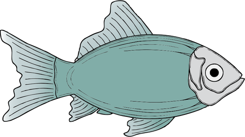Generiska blÃ¥ fisk vektor illustration