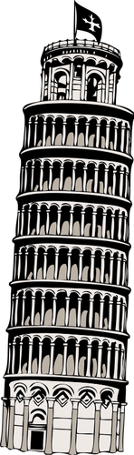 ÃŽnclinat Turnul din Pisa vector imagine