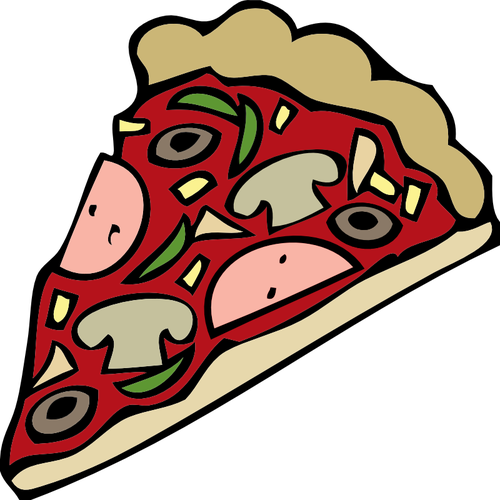 Pizza rebanada vector de la imagen