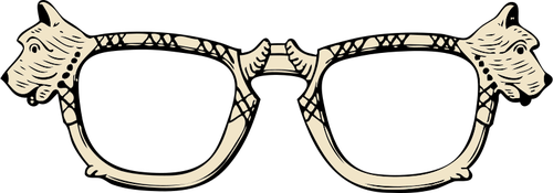 CÃ¢ine ochelari vector imagine