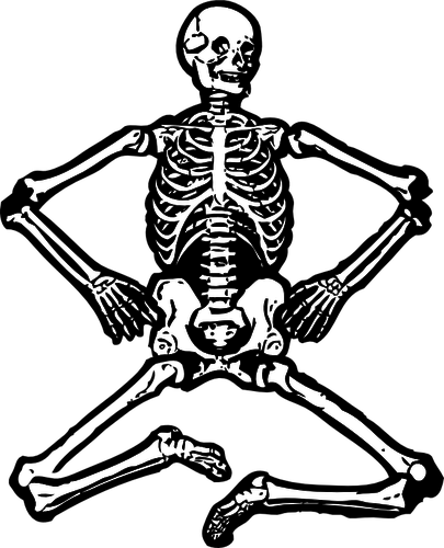 Sitzende Skelett Vektorgrafiken