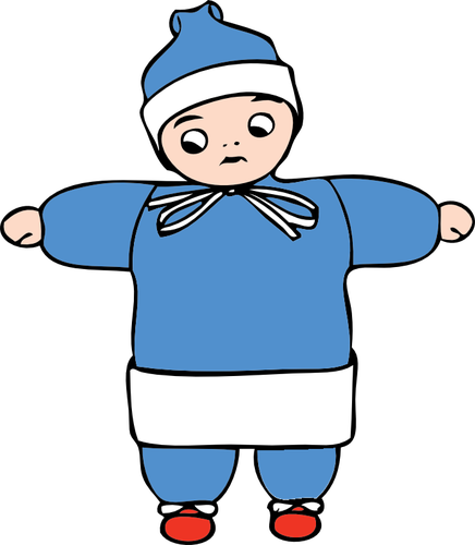 Kind in winter kleren vector afbeelding
