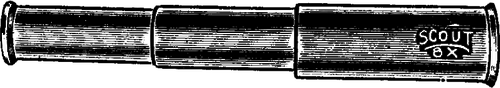Vector image of spyglass
