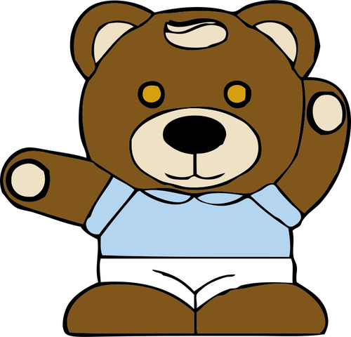 Teddy bear mainan vektor grafis