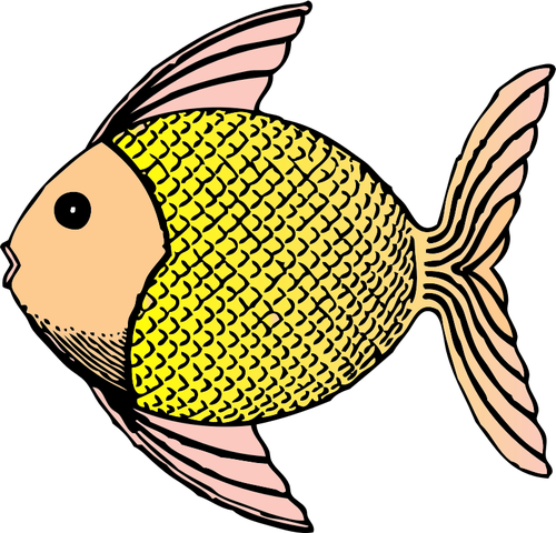 Vector Illustrasjon av tropiske mÃ¸nstret fisk