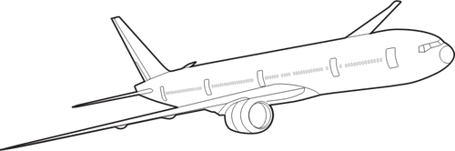 Passagier vliegtuig vector afbeelding