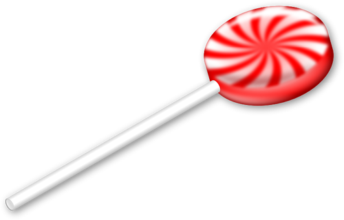 Vektorbild av rÃ¶da och vita lollipop
