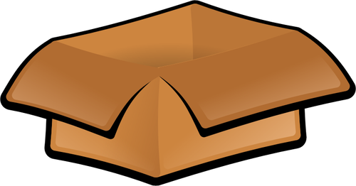 Vektor Klipart otevÅ™enÃ© krabici s pÅ™edsazenÃ­m vÃ­ko