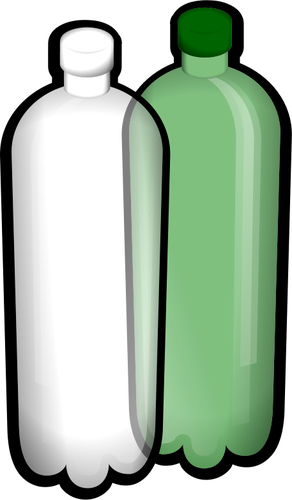 Imagem vetorial de duas garrafas de Ã¡gua