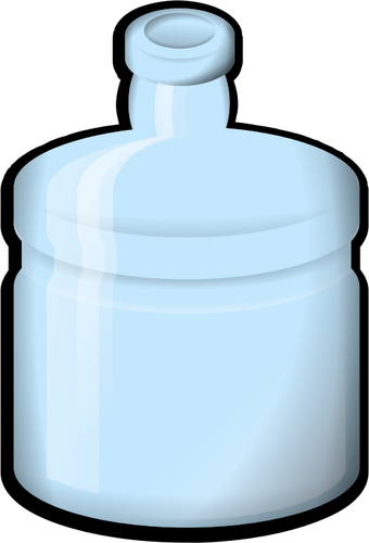 Illustration vectorielle de verre bleu bouteille