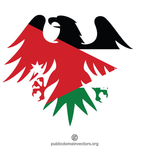 Bendera Yordania elang heraldik