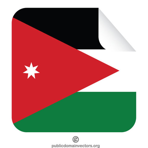 Bandeira da etiqueta da casca de JordÃ£o