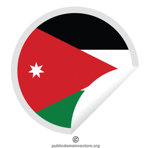 Etiqueta da casca da bandeira de JordÃ£o