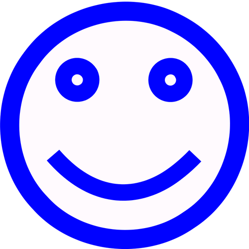 Blauwe smiley gezicht vector afbeelding