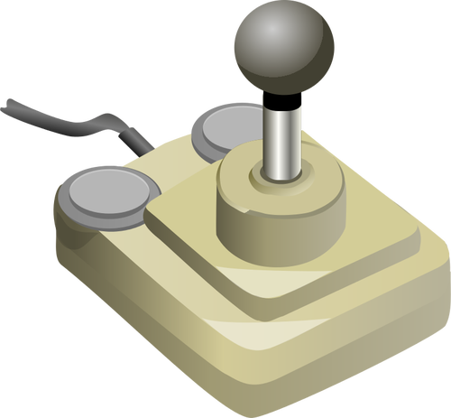 Illustration vectorielle de beige et gris jeux vidÃ©o joystick
