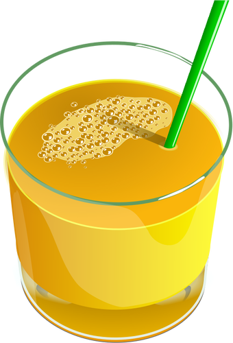 Vector image of glass of juice