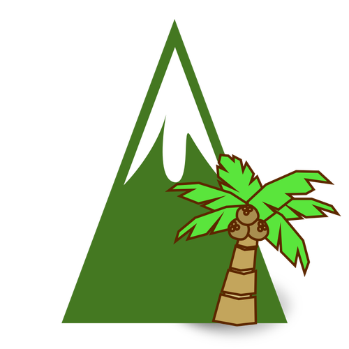 Ãrvore de montanha e palm