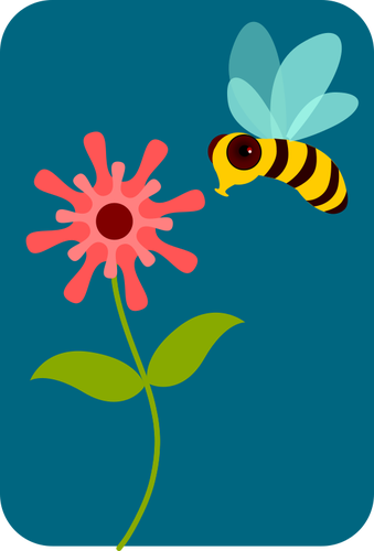 Lebah pada sebuah bunga