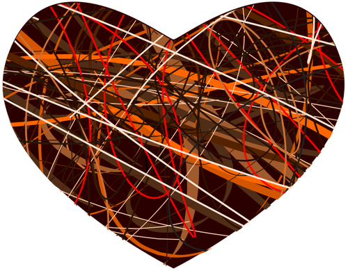Vector clip art of mottled heart