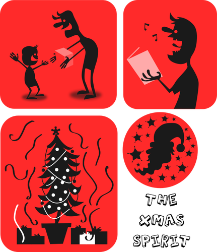 Grafika wektorowa ducha BoÅ¼ego Narodzenia