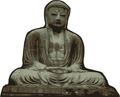 Vektor illustration av staty av Buddha
