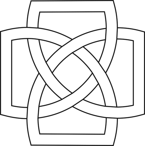 Illustrasjon av vanlig firkant formet irske clover design