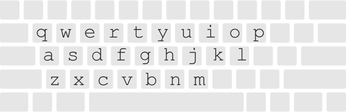 Vektorgrafikk utklipp av skrevet QWERTY tastatur