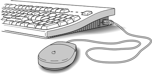 IlustraÃ§Ã£o em vetor de teclado e mouse Apple
