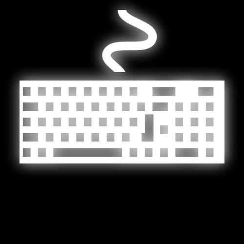 Vetor desenho do Ã­cone de teclado de computador letras